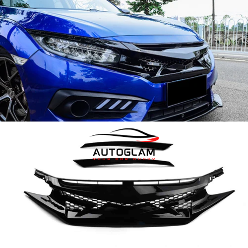 Honda Civic X Alien Grill - 2016-2021 1 Honda Civic X Alien Grill